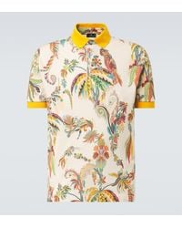 Etro - Polo De Pique De Algodon - Lyst