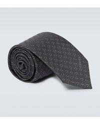 Gucci - Horsebit Silk Jacquard Tie - Lyst