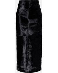 Nour Hammour - Elisse Calf Hair Pencil Skirt - Lyst