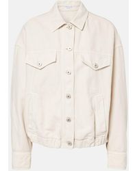 Brunello Cucinelli - Monili Beaded Cotton And Linen Jacket - Lyst
