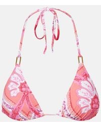 Melissa Odabash - Bedrucktes Bikini-Oberteil Cancun - Lyst