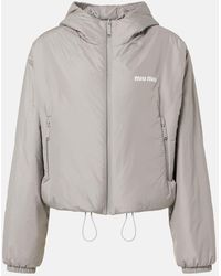 Miu Miu - Technical Pongee Puffer Jacket - Lyst