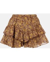 Isabel Marant - Jocadia Floral Tiered Cotton Voile Shorts - Lyst