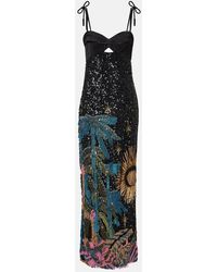 Johanna Ortiz - Robe Aus Einem Seidengemisch Mit Pailletten - Lyst