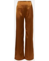 Galvan London - Sister Moon Satin Wide-Leg Pants - Lyst