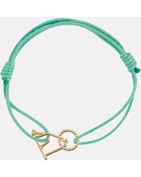 Aliita - Lion 9kt Gold Cord Bracelet With Sapphire - Lyst