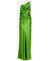 The Sei - One-Shoulder Ruched Silk Satin Gown - Lyst
