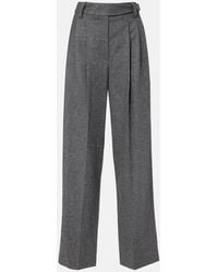 Brunello Cucinelli - Pleated Wool And Cashmere Wide-Leg Pants - Lyst