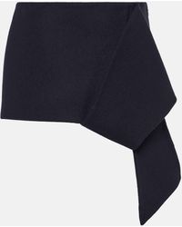 Prada - Cloth Wool And Cashmere Miniskirt - Lyst