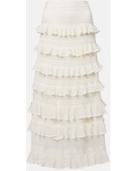 Zimmermann - Luna Ruffled Tiered Maxi Skirt - Lyst