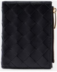 Bottega Veneta - Intrecciato Leather Bifold Wallet - Lyst