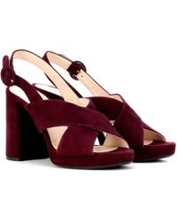 Prada Sandalen aus Veloursleder - Lila