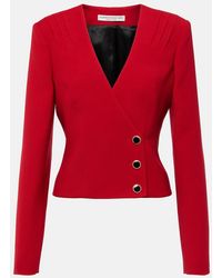 Alessandra Rich - Pleated Wool Blazer - Lyst