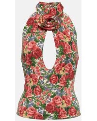 Magda Butrym - Floral Halterneck Top - Lyst