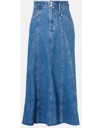 Veronica Beard - Alix Denim Midi Skirt - Lyst