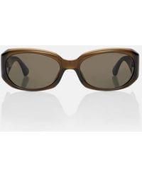 Saint Laurent - Sl Logo Rectangular Sunglasses - Lyst