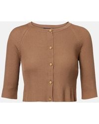 Max Mara - Cropped Virgin Wool Cardigan - Lyst