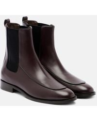 Max Mara - Mirto Leather Chelsea Boots - Lyst