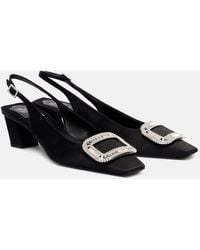 Roger Vivier - Belle Vivier 45 Satin Slingback Pumps - Lyst