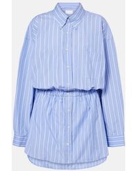 Maison Margiela - Striped Cotton Poplin Jumpsuit - Lyst