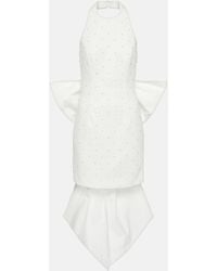 Rebecca Vallance - Perle Bow Embellished Halterneck Mini Dress - Lyst