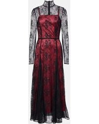 Dolce & Gabbana - Midikleid Aus Spitze - Lyst