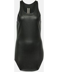 Rick Owens - Leather-trimmed Tank Top - Lyst