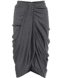 Isabel Marant Gonna Datisca in lana e cotone - Grigio