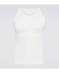 Maison Margiela - Ribbed-knit Cotton And Silk Tank Top - Lyst