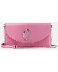 Christian Louboutin - Clutch Loubi54 Small Aus Seide - Lyst