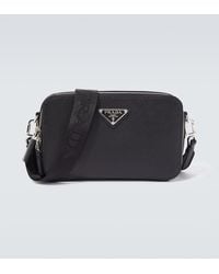 Prada - Bolso Al Hombro Brique De Piel Saffiano - Lyst