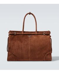 Prada - Suede Tote Bag - Lyst