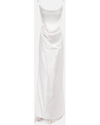 Vivienne Westwood Vestido de novia Camille de saten - Blanco