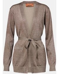 Missoni - Knitted Lame Wrap Cardigan - Lyst