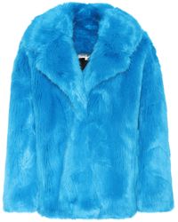 Diane von Furstenberg Jacke aus Faux Fur - Blau