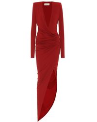 Alexandre Vauthier Abito lungo in jersey stretch - Rosso