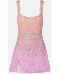 Clio Peppiatt - Crystal Beaded Minidress - Lyst