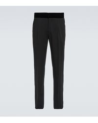 Slacks and Chinos Giorgio Armani Trousers Slacks and Chinos Mens Trousers Giorgio Armani Tapered Pants in Blue for Men 