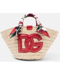 Dolce & Gabbana - Tote Kendra Small Aus Stroh - Lyst
