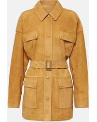 Yves Salomon - Single-breasted Suede Coat - Lyst