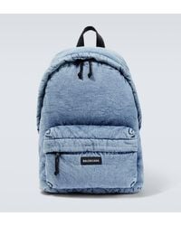 Balenciaga - Explorer Denim Backpack - Lyst