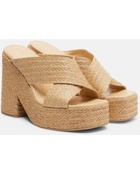 Souliers Martinez - Garda Raffia Sandals - Lyst