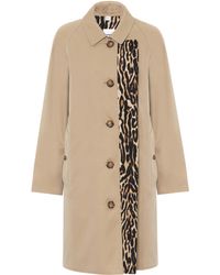 Burberry Manteau à détail de motif léopard - Neutre