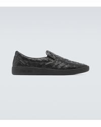 Bottega Veneta - Sawyer Leather Slip-On Sneakers - Lyst