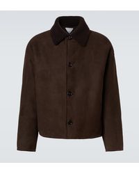 Bottega Veneta - Leather And Shearling Jacket - Lyst