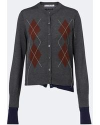 Acne Studios - Layered Silk, Wool, And Cashmere Cardigan - Lyst