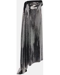 Balenciaga - Minimal Draped Metallic Jersey Gown - Lyst
