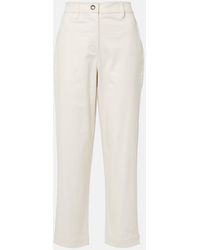 Proenza Schouler - Label Cait Cotton-Blend Tapered Pants - Lyst