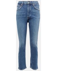 Agolde - Riley High-rise Cropped Slim Jeans - Lyst