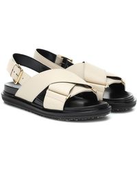 Marni Sandali Fussbett in pelle - Nero